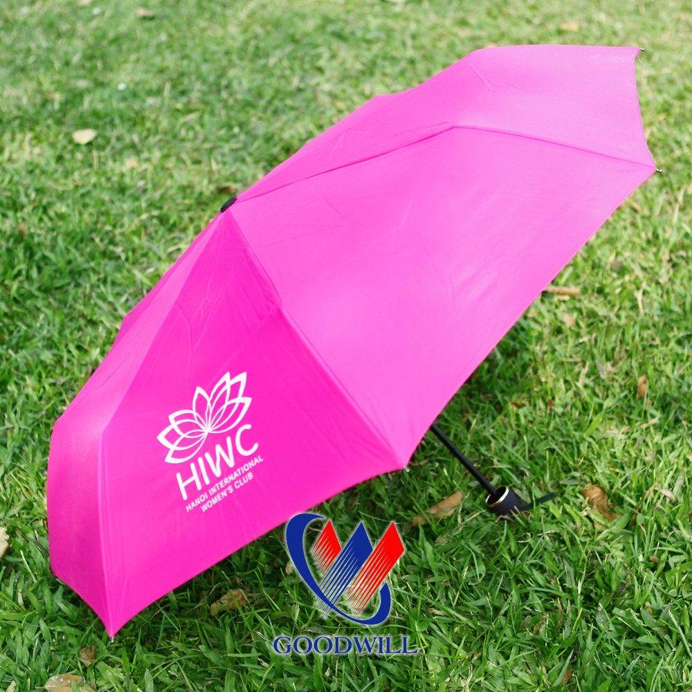 Ô Cầm Tay Gấp 3 Nhỏ Gọn Màu Hồng