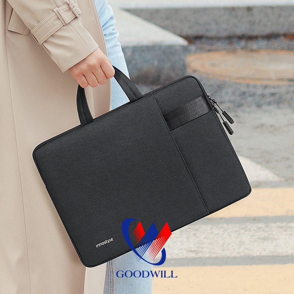 Túi Xách Chống Sốc Laptop/Macbook Màu Đen