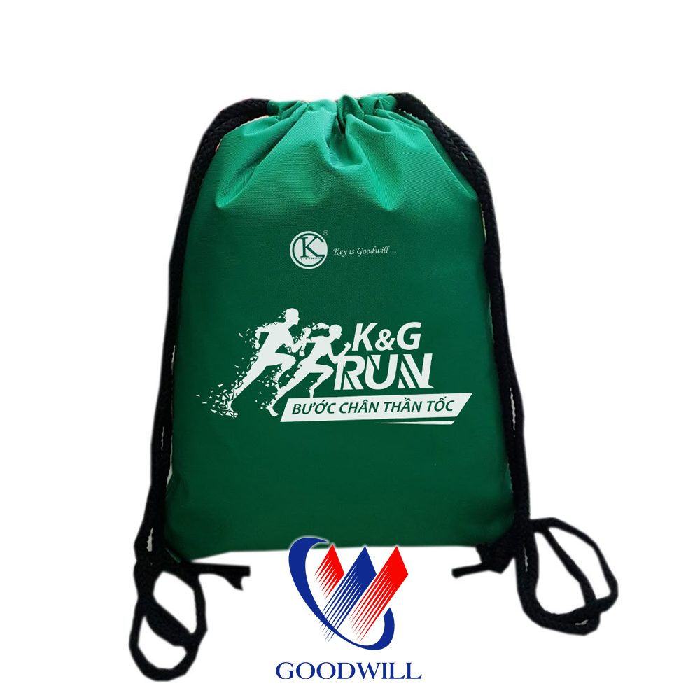 Túi Dây Rút Thể Thao Quảng Cáo K&G Run Green